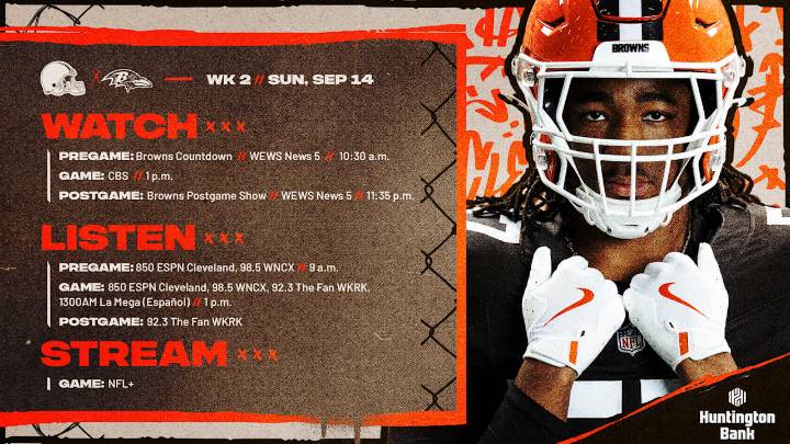 Browns vs. Ravens: How to Watch, Listen & Live Stream