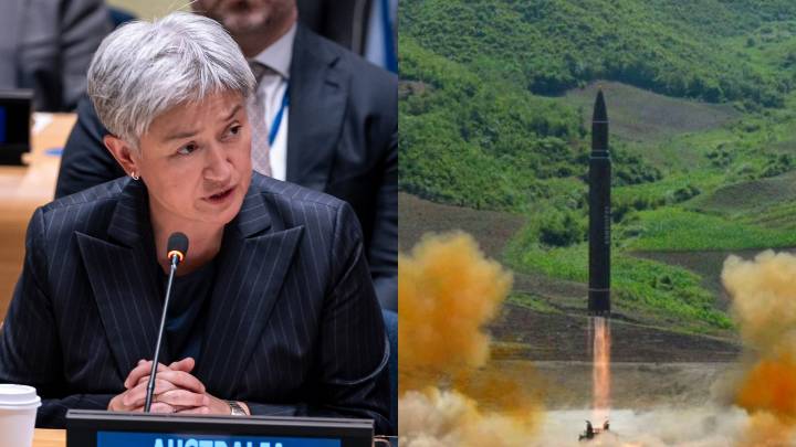 Foreign Minister Penny Wong's echoes Mission Impossible in wild pitch to UN over AI