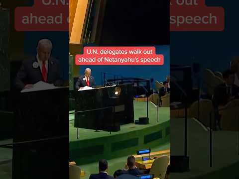 U.N. delegates walk out ahead of Netanyahu's speech