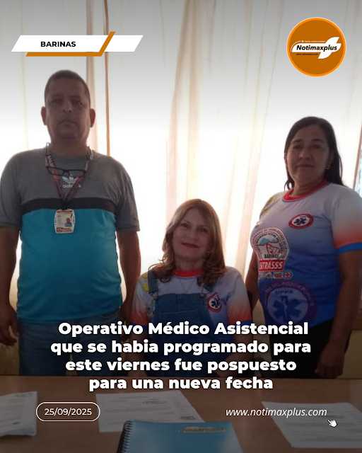 Operativo Médico Asistencial que se habia programado para este viernes fue pospuesto para una nueva fecha