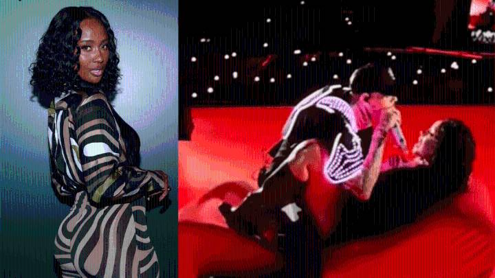 Kayla Nicole Revels In Frisky Onstage Moment With Chris Brown