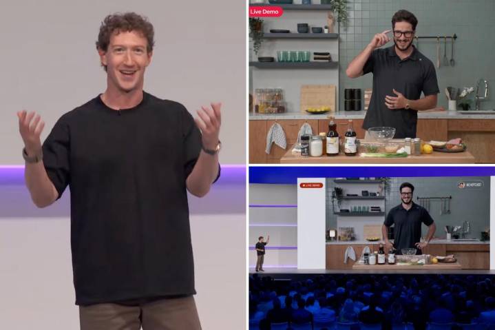 Mark Zuckerberg has Wi-Fi glitch during demo of Meta's new $800 smart glasses