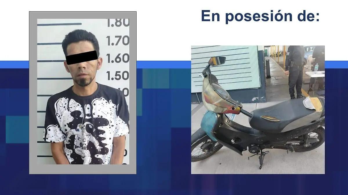 Seguridad en Irapuato: por conducir moto robada detienen a hombre con historial delictivo