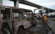 Las personas salieron en llamas de sus autos: SSC