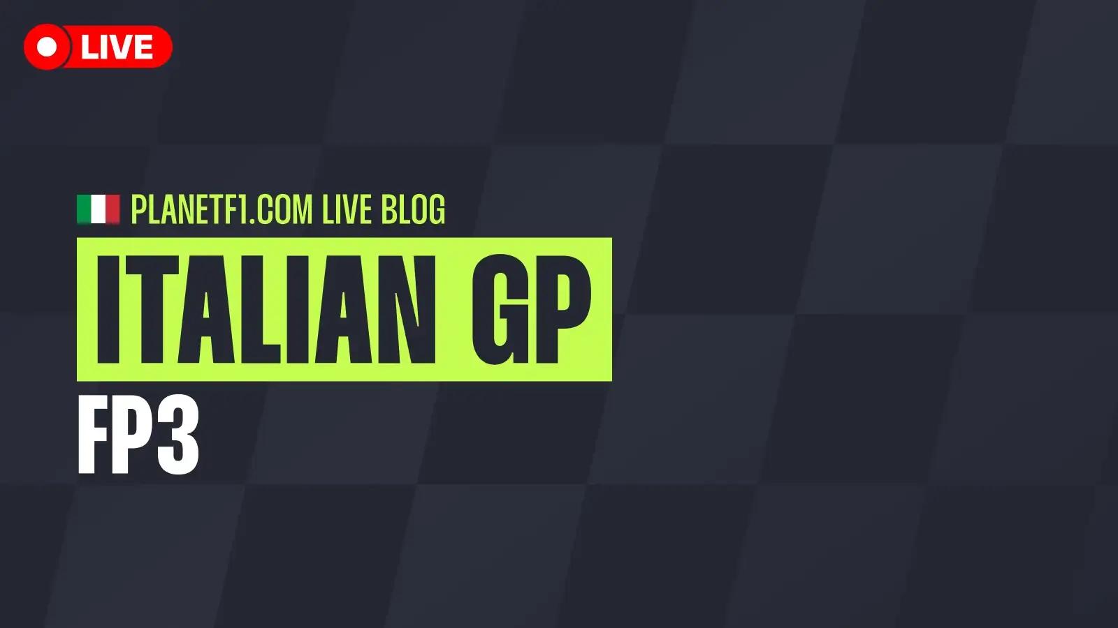 F1 LIVE: All the action as it happened from FP3 from the Italian Grand Prix