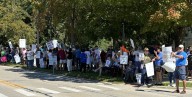 Hundreds rally in support of labor, in protest of Trump
