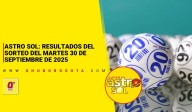 Astro Sol: resultados del sorteo del martes 30 de septiembre