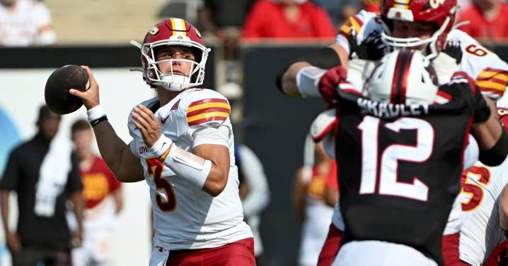 No. 14 Iowa State survives scare from Arkansas State, wins 24