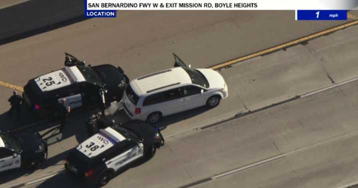West Covina police arrest minivan driver following LA County pursuit