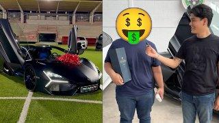 ¡No es broma! Irving recibe su Lamborghini en efectivo; Sorteos ‘El Chato’ cumple su promesa
