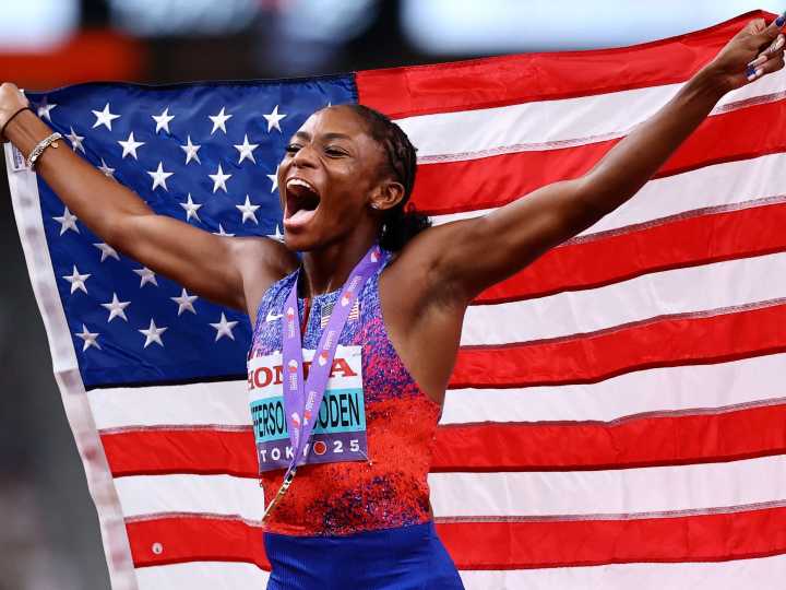 Mundial de atletismo de Tokio: Melissa Jefferson-Wooden voló sobre la pista del Estadio Olímpico  y es la nueva reina de la velocidad