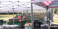 Fans tailgate ahead of Tar Heels and Charlotte 49ers football game