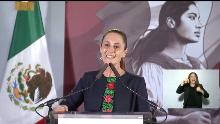 Bautiza Sheinbaum al tren Saltillo-Nuevo Laredo, como “el tren del Golfo de México”; construcción arranca el martes