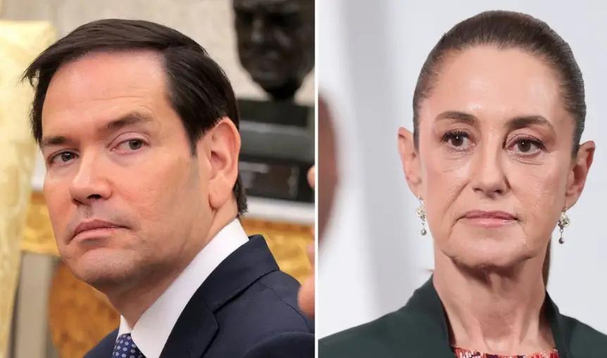 Presidenta de México fija límites a EE.UU. ante visita de Marco Rubio
