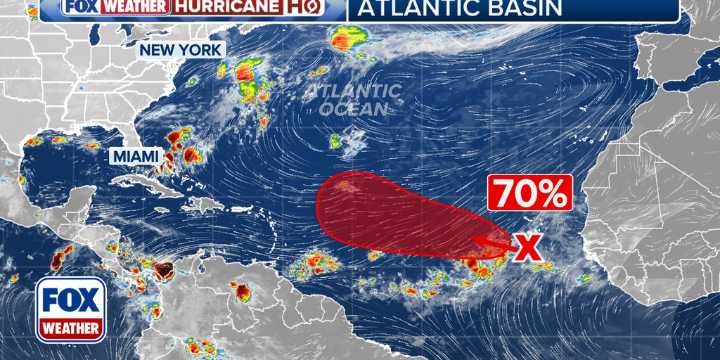Tropical Depression 7 could form over the next week as it slowly swirls across Atlantic