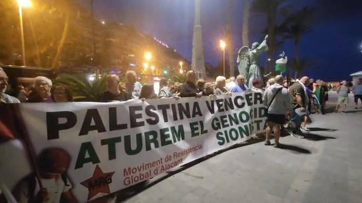 Manifestación en Alicante tras el ataque a la Flotilla