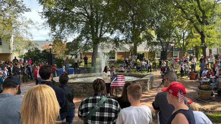 Hundreds attend vigil remembering Charlie Kirk in Glastonbury during funeral