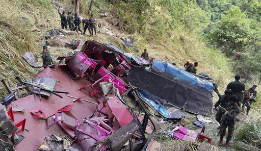A passenger bus skids off a cliff in Sri Lanka, killing 15 and injuring 16 others