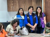 Lupita Borruel entrega tarjetas Juntas Podemos Ahorrar a promotoras de Casas de Enlace en coordinación con el IMM