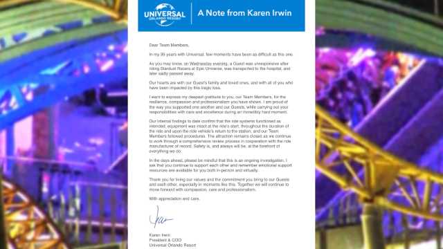 Epic Universe guest death Stardust Racers ride update