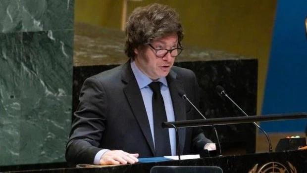 Milei brinda su discurso en la Asamblea General de la ONU