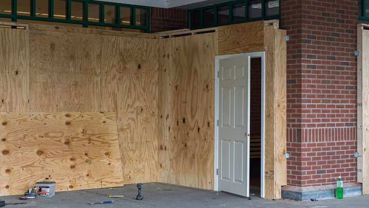 Business Owners Boarding Up In Case Party Of Love And Tolerance Loses