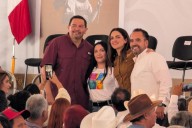 Abrazo del Juárez Vive: posan Cruz, Andrea y Loera en evento de Clau