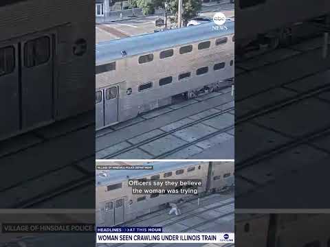 Woman seen crawling under Illinois commuter train