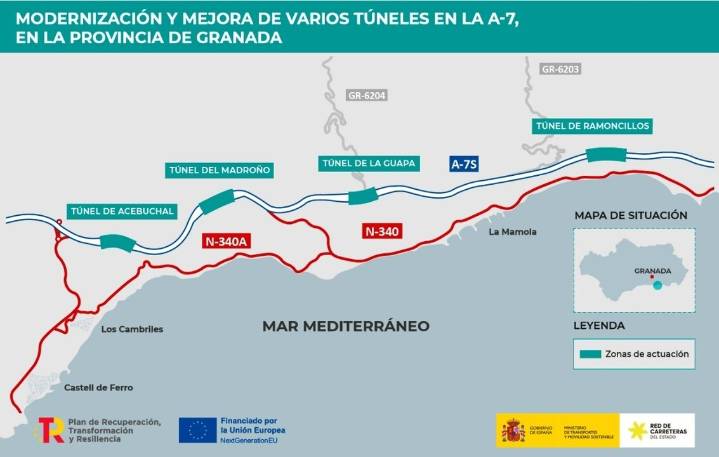 Avanzan las obras para mejorar la seguridad de los túneles en la provincia