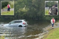 Woman's car sinks in lake as she protests ICE arrests in Massachusetts