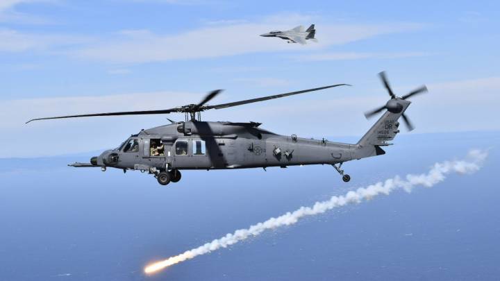 HH-60G and HH-60W Helicopters Put Countermeasures to the Test Over Water