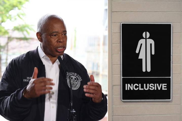 NYC Mayor Eric Adams has ripped bathroom gender policies – but school boss claims they're here to stay