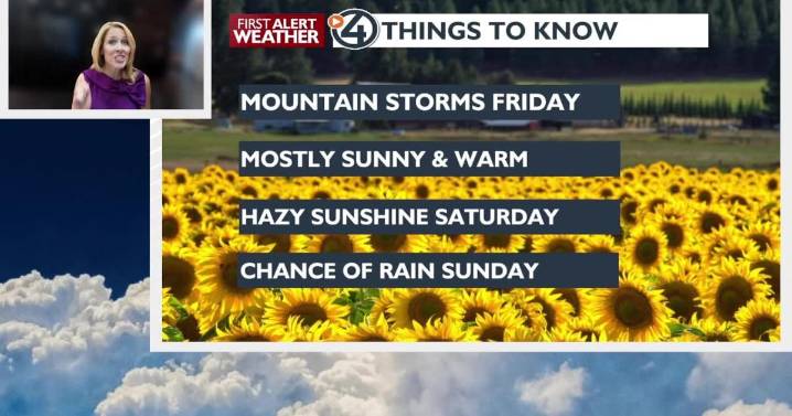 ⚡🌞Thunderstorms brush by late Thursday night, sunny & warm for Friday!