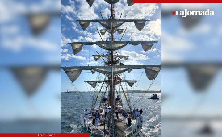 Buque Escuela 'Cuauhtémoc', listo para zarpar a México; supera pruebas de navegabilidad