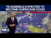 Tropical Storm Gabrielle expected to become hurricane this weekend
