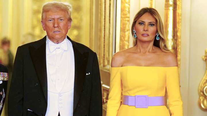 Melania Trump's UK Banquet Belt Is The Blue And Gold Dress Argument All Over Again