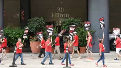 Hilton Americas strike: Historic worker strike at Houston hotel downtown enters third week, postponing State of the City address