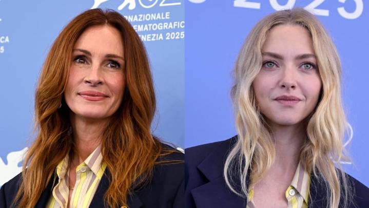 Amanda Seyfried le pidió prestado a Julia Roberts su traje Versace en Venecia