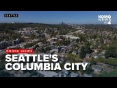 DRONE VIEW: A sunny day in Seattle's Columbia City neighborhood