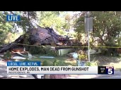 Home explodes, man dead from gunshot after Independence Police called for domestic disturbance