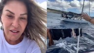 Activistas de la flotilla pro-Gaza que van rumbo a Israel celebran una fiesta en una cala de Menorca