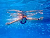I spent my 50th birthday swimming around Greek islands with friends. Even though we were the slowest, it built my confidence.