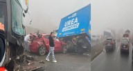 Huaral: Choque múltiple en la variante de Pasamayo deja al menos 11 vehículos siniestrados