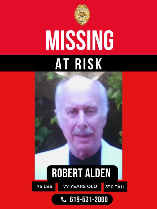 At risk 77-year-old man reported missing near Friars Road