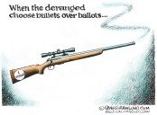 Cartoonist’s take: Politics and violence