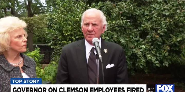 Gov. McMaster responds to Clemson firing three employees after posts
