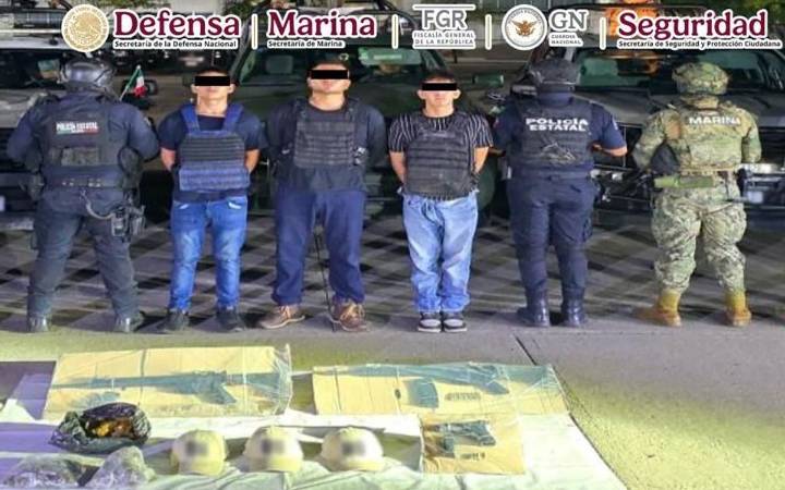 Detienen en Tabasco a tres presuntos integrantes de red de extorsión