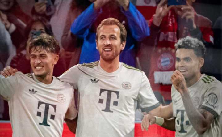 Bayern Múnich golea con doblete de Kane y gol de Lucho Díaz