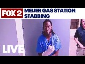 Man charged in deadly stabbing of wife at Meijer gas station