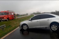 Despiste en la Autovía 12: un auto impactó contra el guardarrail y no hubo heridos